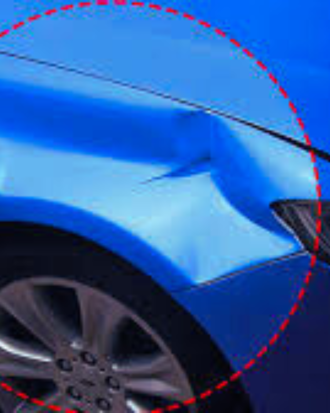 Damaged vehicle panel